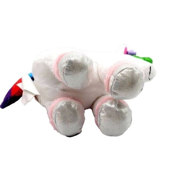 2/$15 Nickelodean JoJo Siwa Unicorn Plush Rainbow 12" Silver Metallic Hooves - Picture 7 of 9